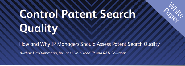 Control Patent Search Quality White Paper